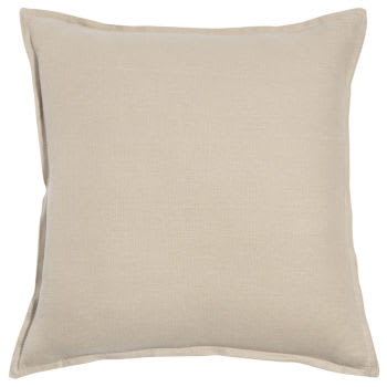 Cuscino in lino lavato beige 45x45 cm