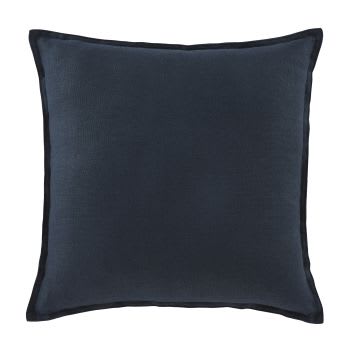 Cuscino in lino lavato grigio antracite 45x45 cm