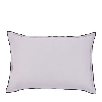 Cuscino in lino lavato rosa lilla 40x60 cm