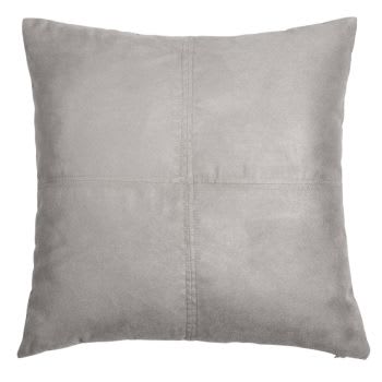 Cuscino in suédine grigio 40x40 cm