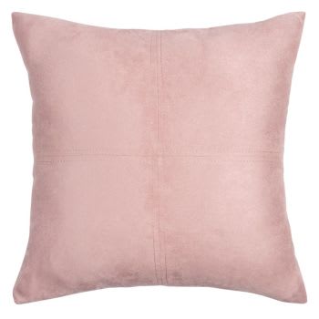 Cuscino in suédine rosa 40x40 cm