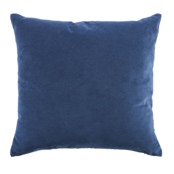 Cuscino in velluto blu indaco 45x45 cm