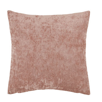 Cuscino in velluto effetto invecchiato rosa antico 45x45 cm