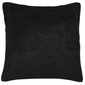 Cuscino in velluto nero 45x45 cm