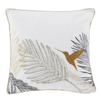 Federa Per Cuscino Decorativo S4SASSY Con Cammello Stampato - Tela O Raso, Beige, 45,7x45,7 Cm