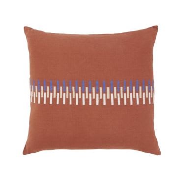 4 Federe Cuscino 45x45 Cm – Stile Bohémien In Cotone E Lino – Retro Etnico – Solo Federa, Cuscino Non Incluso