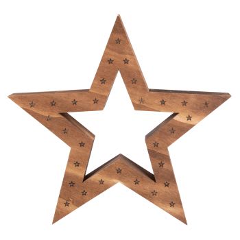 Déco de Noël étoile lumineuse 30LED H50