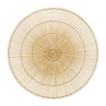 CEYLIANA - Déco murale ronde en rotin beige D115