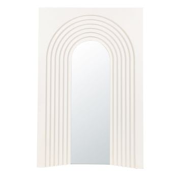 ARCHY - Decoración de pared con arcos en crudo y espejo 40 x 60 cm