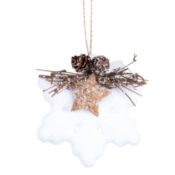 Decorazione Da Appendere Snowbabies Celebrazioni - Porcellana Bianca, 6 Cm - Fatto A Mano, Tazza Da Tè