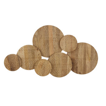 Set 6 Decorazioni Parete In Rattan Con Nappe - Fatto A Mano, Bohémien, Per Soggiorno E Camera - Foto 5