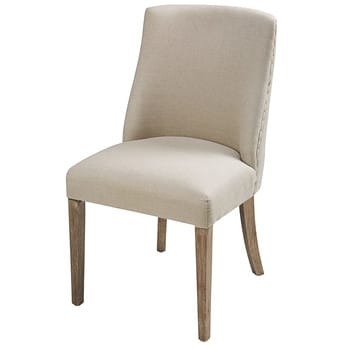 Diane - Cadeira de madeira de carvalho branqueada cor linho