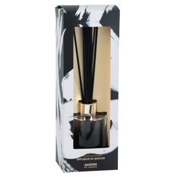 Ny - Diffuseur en verre fumé noir et doré parfum ambre vanille 70ML