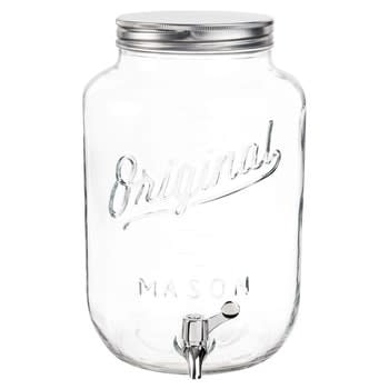 Dispensador de bebidas vintage de cristal 8L