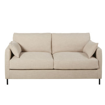 Julian - Divano letto a 2/3 posti beige, materasso 10 cm