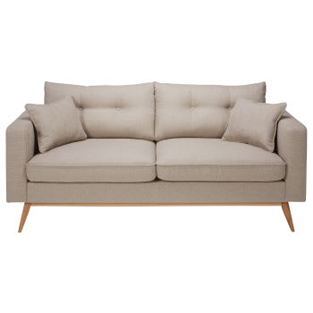 Brooke - Divano scandinavo 3 posti beige screziato