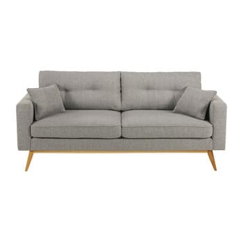 Brooke - Divano scandinavo 3 posti grigio chiaro