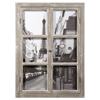 Paris - Doek met houten venster 57x79
