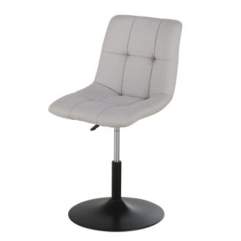 Finley - Draaibare & versteelbaar bureaustoel van gerecycleerde stof en metaal, grijs & zwart