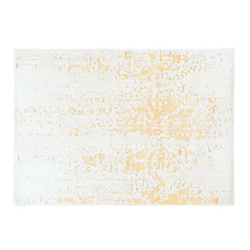 KAMYA - Ecru en goudkleurig gesneden tapijt 160 x 230 cm