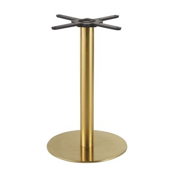 Element Business - Base per tavolo professionale in metallo color ottone, 73 cm