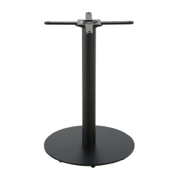 Element Business - Base per tavolo professionale rotondo in metallo nero, A 73 cm