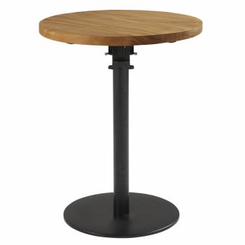 Element Business - Gamba tavolo pieghevole in metallo nero, 73 cm