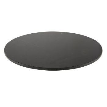 Element Business - Piano per tavolo professionale in marmo nero 2/4 persone, D 70 cm