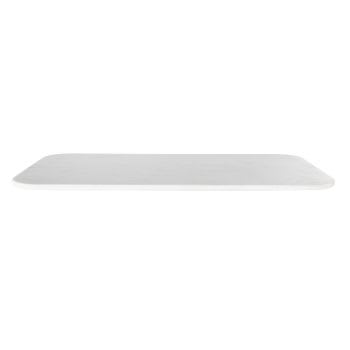 Element Business - Plateau de table professionnel rectangulaire en marbre blanc 4 personnes L120