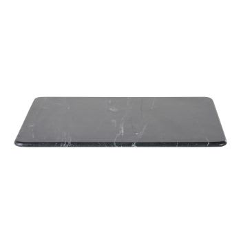 Element Business - Tischplatte für gewerbliche Nutzung aus schwarzem Marmor, 2 Personen L70cm