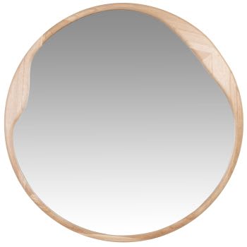 ELENAE - Espejo redondo de madera de pino D. 70
