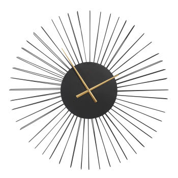 EMPIRE - Orologio in filo nero opaco 80 cm x 80 cm