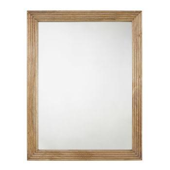 MIRNA - Espejo de madera de mango tallada 110 x 140