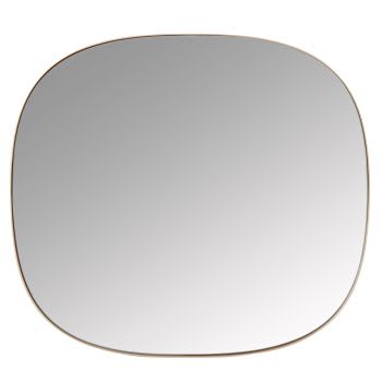DILLY - Espejo de metal dorado 47x52