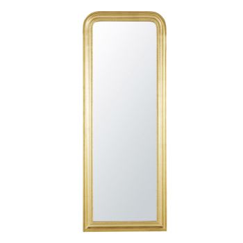 VICTORINE - Espejo rectangular grande con molduras doradas 61 x 160