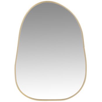 SABRI - Lote de 2 - Espelho orgânico em metal dourado 15x21