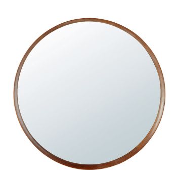 Espelho redondo de madeira de faia diâmetro 120