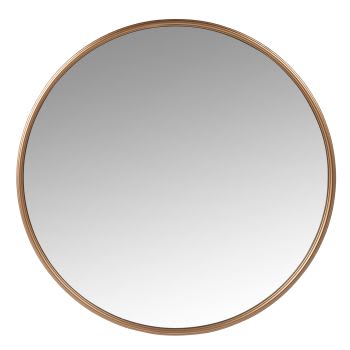 Espelho redondo dourado D81