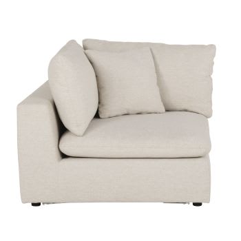 Esquina para sofá modulable de tejido reciclado beige