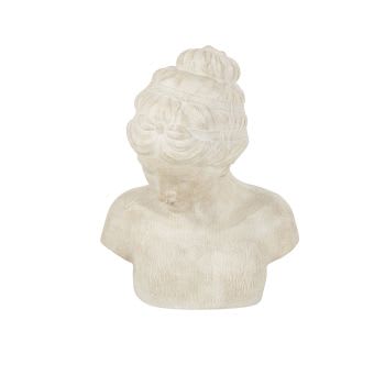 Estatueta de busto de mulher bege com efeito envelhecido A50