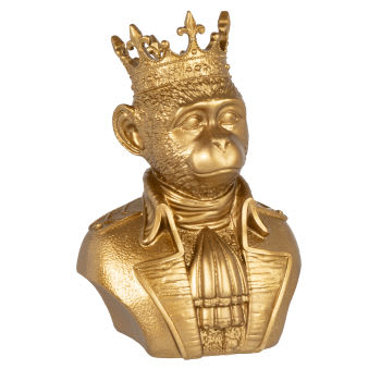Estatueta de busto em resina dourada A30