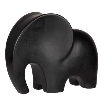 CLIFTON - Estatueta de elefante em dolomite preta H8
