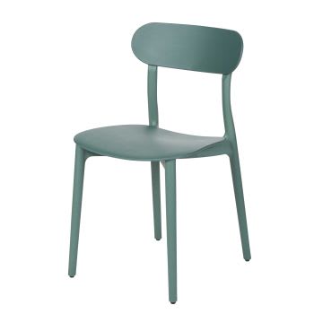 Eve - Chaise en polypropylène vert foncé