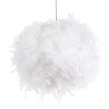 Feathers - Lampenkap voor hanglamp met witte pluimen