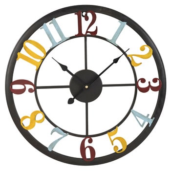 FERNAND - Horloge murale mutlicolore en métal D45