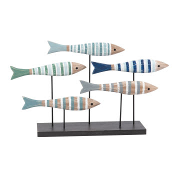ARCACHON - Figura de peixes multicolores L35