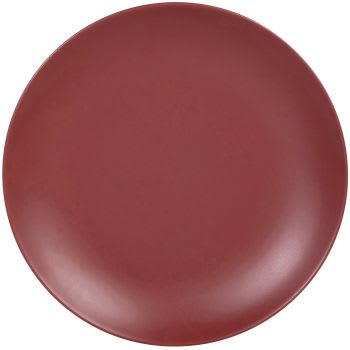TABA - Flacher Teller aus Steinzeug, rot