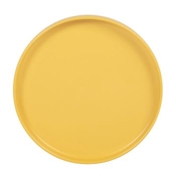 FLAMINGO - Assiette en grès jaune