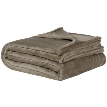 Flanelldecke, khaki, 150x230cm