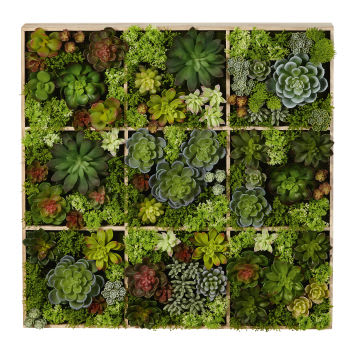 FLAVIE - Decoración de pared con plantas artificiales 17x70